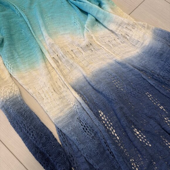 Anthropologie Moth Duster Sweater, Knitted Ombre Blue - Picture 4 of 4